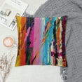 thumbnail image 2 of ONETECH Abstract Throw Pillow Cushion Cover, Multicolored Expressionist Work of Art Vibrant Rainbow Design Tainted Pattern, Decorative Square Pillow Case, Rainbow Color, 2 of 5