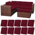 thumbnail image 4 of 10 Pcs Stretch Patio Cushion Covers Outdoor Cushion Covers,for Outdoor Couch Cushion Covers Replacement,Outdoor Sofa Covers Patio Slipcovers Couch Cover,Washable Furniture Cover, 4 of 12