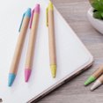 thumbnail image 5 of Simply Genius (100pk) Eco Friendly Ballpoint Pens, Medium Point, Black Ink, Multicolor Sustainable Office Supplies, 5 of 7
