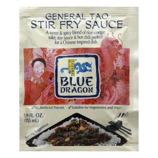 Blue Dragon General Tao Stir Fry Sauce, 3.9 Oz (Pack of 12) Walmart