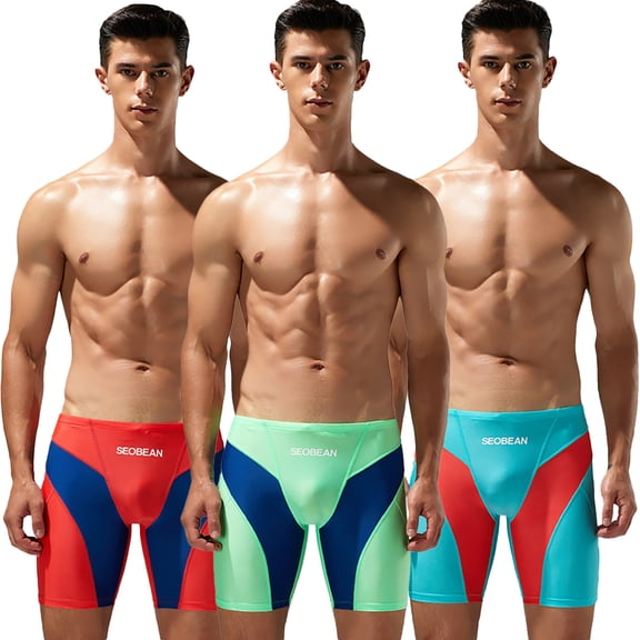 Fjuchai Mens Swim Trunks 5 Inch Bathing Suit Compression Liner Beach Swim Shorts Swimwear Stretch Quick Dry Zipper Pocket