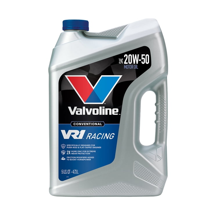 5 pack) Valvoline VR1 Racing SAE 20W-50 Conventional Motor Oil, 5