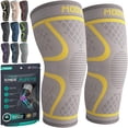 thumbnail image 1 of Rodillera de compresión Modvel para mujer y hombre, paquete de 2 rodilleras para correr y aliviar el dolor de rodilla, rodillera de compresión, rodillera deportiva para entrenamiento, alivio del dolor, 1 of 5