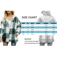 thumbnail image 5 of MOSHU Flannel Shirts for Women Button Down Plaid Shirt Hooded Shacket Jacket with Pocket, 5 of 7