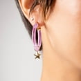 thumbnail image 2 of Mini Star Charm Lucite Hoops, 2 of 2