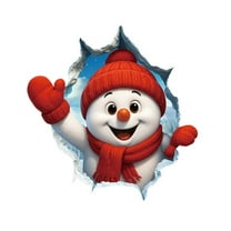 Christmas Creative Wall Sticker, 2026 New 3D Santa Claus Breaking Through The Wall Sticker, Residue Free, Damage Free, for Bedrooms, Hallways, Office, Instant Festive Touch (B)