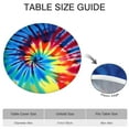 thumbnail image 6 of Colorful Rainbow Tie Dye Spiral Pattern Round Fitted Tablecloth with Elastic Edge,Dining Table Cover Waterproof,Outdoor Round Tablecloth for Camping,Dining,Indoor and Outdoor, 6 of 7