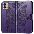 thumbnail image 4 of Dteck for Motorola Moto G Stylus 2023 Case Wallet, Women Flip Cover with Butterfly Emboss PU Leather Stand Card Slots Wrist Strap Protective Phone Case for Moto G Stylus 4G 2023,Purple, 4 of 4