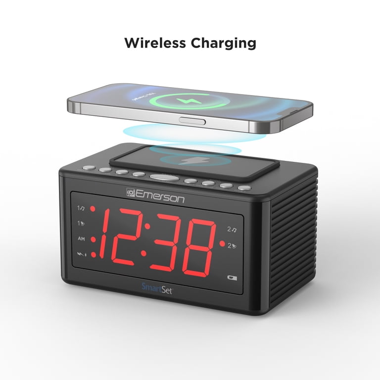 Emerson SmartSet Alarm Clock Radio with Wireless Charging photo 2