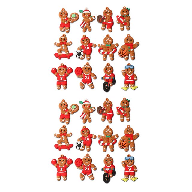 Bewildely colgantes de árbol de Navidad para hombre, 12 piezas, adornos de dibujos animados, árboles de Navidad, figuras colgantes, juguetes, decoración Type1 NO1 Bewildely CBP183984