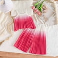 thumbnail image 5 of Owordtank Girl's 2 Piece Cute Outfits Outfit Pleated Spaghetti Strap Crop Top and Wide Leg Pants Sets, 5 of 5