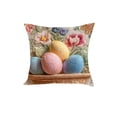 thumbnail image 1 of ERK Easter Decor Easter Embroidery Decorative Cover With 3D Print Floral Pattern For Sofa Couch Bedroom, 1 of 5