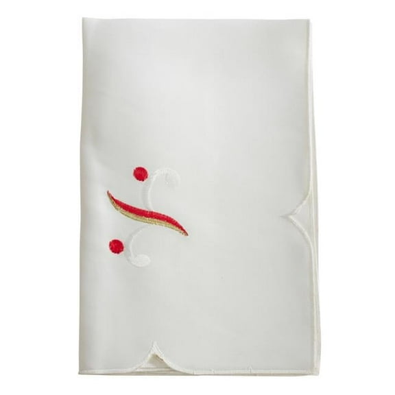 Saro Lifestyle Candy Cane Inspired Design Christmas Holiday Napkin (Set of 4)