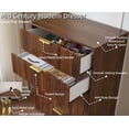 thumbnail image 4 of Mid Century Modern Tall 5 Drawers Dresser for Bedroom, Walnut Chest of Drawers for Closet, 4 of 6