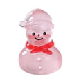 thumbnail image 1 of Adorno de muñeco de nieve que brilla en la oscuridad - Decoración de escritorio de resina con función de iluminación, decoración navideña festiva, 1 of 2