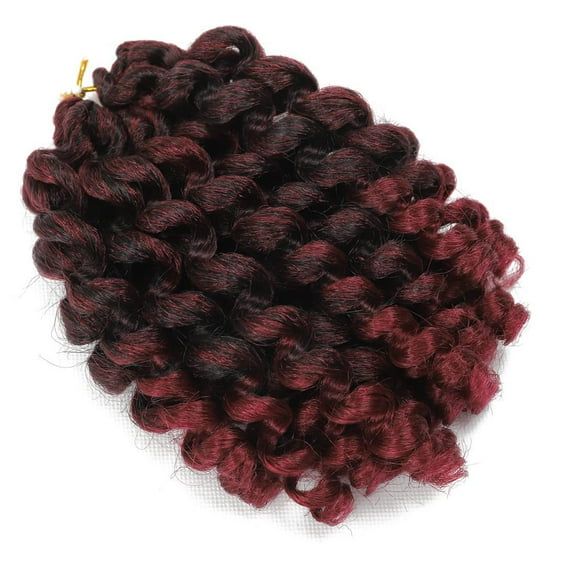 Zhuge Bounce Crochet Hair 8 Inch,Wand Curl Crochet Hair,Short Curly Braiding Hair Jumbo Passion Twist Crochet Hair for Women,6Pack,E