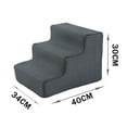 thumbnail image 3 of Lttoisl Foldable Pet Stairs for Dogs & Cats, Non-Slip Foam Ramp for High Beds & Sofas, Portable Indoor/Outdoor Pet Steps for Small & Senior Pets, Gray, 13.4 x 15.7 x 11.8 Inch, 3-Step Design, 3 of 7