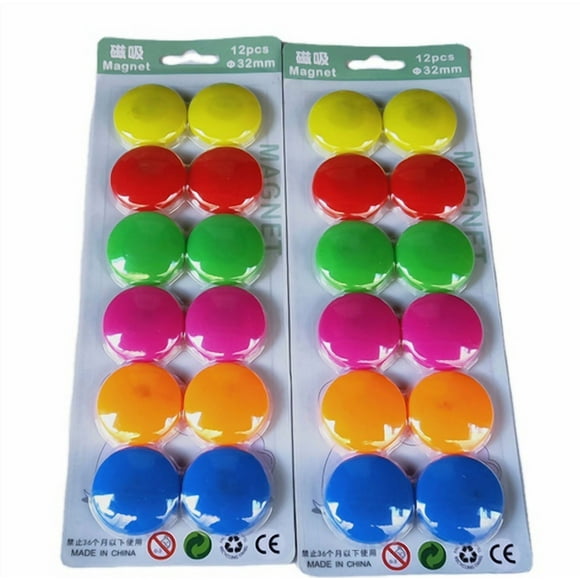 Magnetic Whiteboard Push Pins, 32mm Round Magnetic Buckle for Office and Teaching Aid