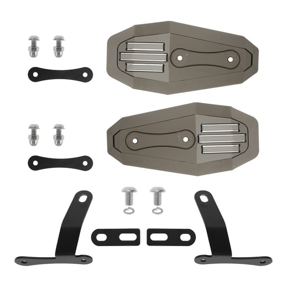 Unique Bargains 1 Set Universal Hand Guard Motorcycles Handguard Cold Protection Windproof Waterproof PC Smoked Color