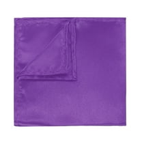 Uxcell Men's Pocket Squares Hankie, Satin Solid Suits Handkerchiefs Bulk Set, Purple 6 Pcs
