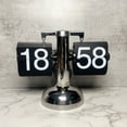 thumbnail image 4 of Clearance Items Flip Desk Clock, Retro Vintage Flip Desk Table Clock, Digital Flip Clock Sided Large Numbers Mechanical Flip Clock Wood Base For Living Room, Study Room And Office, 4 of 8