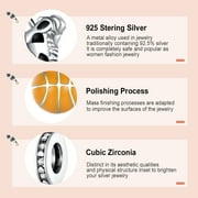 ROSIANNA 925 Sterling Silver Charm for Bracelets Basketball & Shoes Charms Women Bracelet Charm