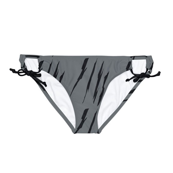 Effete Feline Claw Marks Scratch Loop Tie Side Bikini Bottom (AOP)