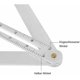 thumbnail image 2 of Buscador de ángulos, regla de medición de ángulos de aleación de aluminio Regla Transportador Herramienta de medición para carpinteros de bricolaje, 2 of 5