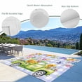 thumbnail image 3 of Easter Outdoor Rug for Patio/Deck/Porch, Non-Slip Large Area Rug 3 x 5 Ft, Green Truck Eggs Flowers Butterflies Purple Plaid Indoor Outdoor Rugs Washable Area Rugs, Camping Rug Carpet Runner, 3 of 8