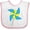 White and Pink, variant on Inktastic Yellow and Blue Pinwheel Boys or Girls Baby Bib