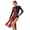 Red, variant on Womens Lyrical Dance Jumpsuit Contemporary Dancewear Rhinestone Metallic Shiny Drape Leotard Green S