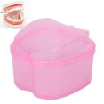 thumbnail image 4 of Denture Bath Box Denture Holder False Teeth Storage Box Denture Case Denture Bath Case Box Soak Container Colored False Teeth Storage Box With Strainer BasketPink, 4 of 8