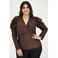 thumbnail image 1 of Blusa glitter Roman Fashion /Tallas Extras, 11772 (Cobre) cafe 36 Roman Fashion BL-GR-11772-COBRE, 1 of 7
