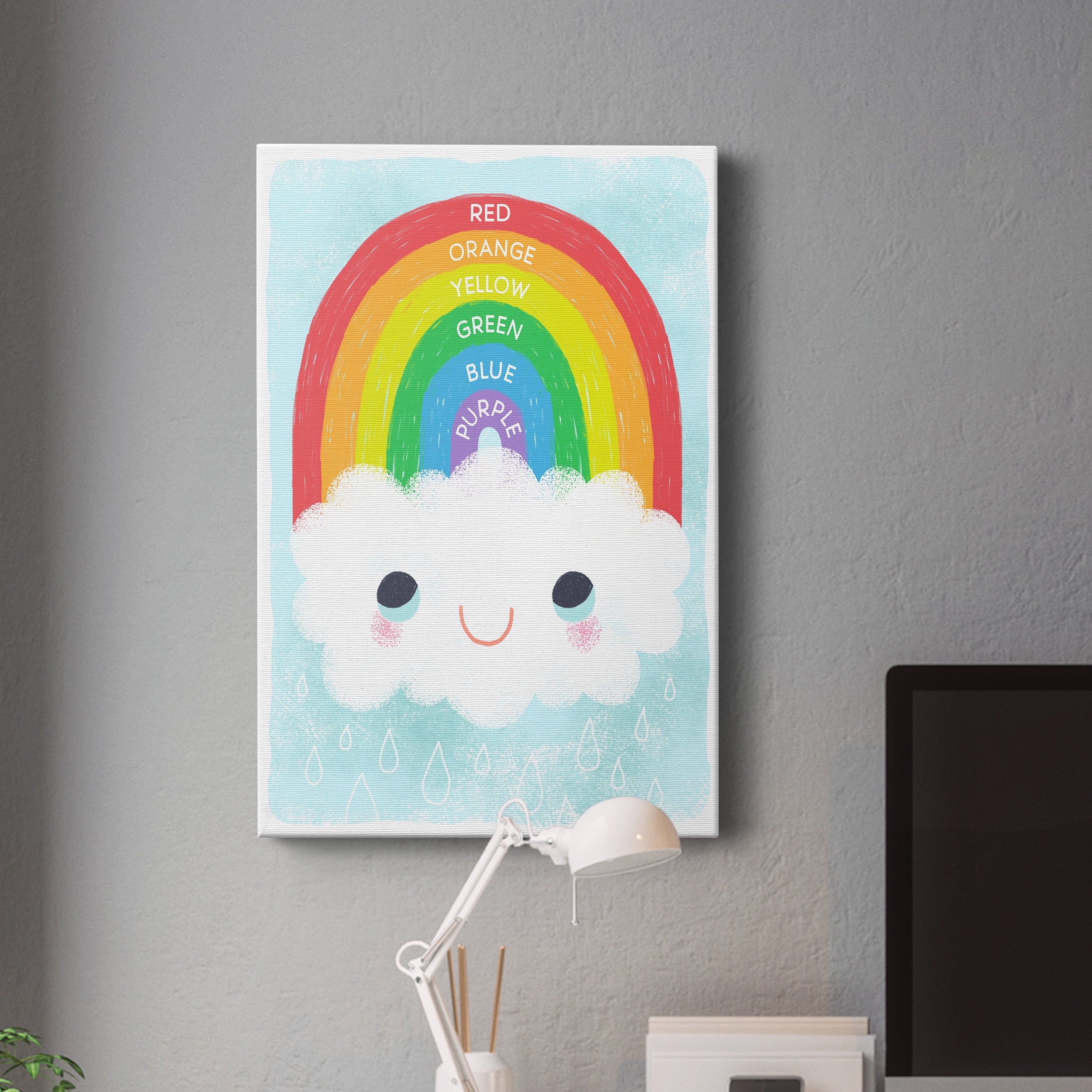 Rainbow Colors Premium Gallery Wrapped Canvas - Ready to Hang - 24 x 36