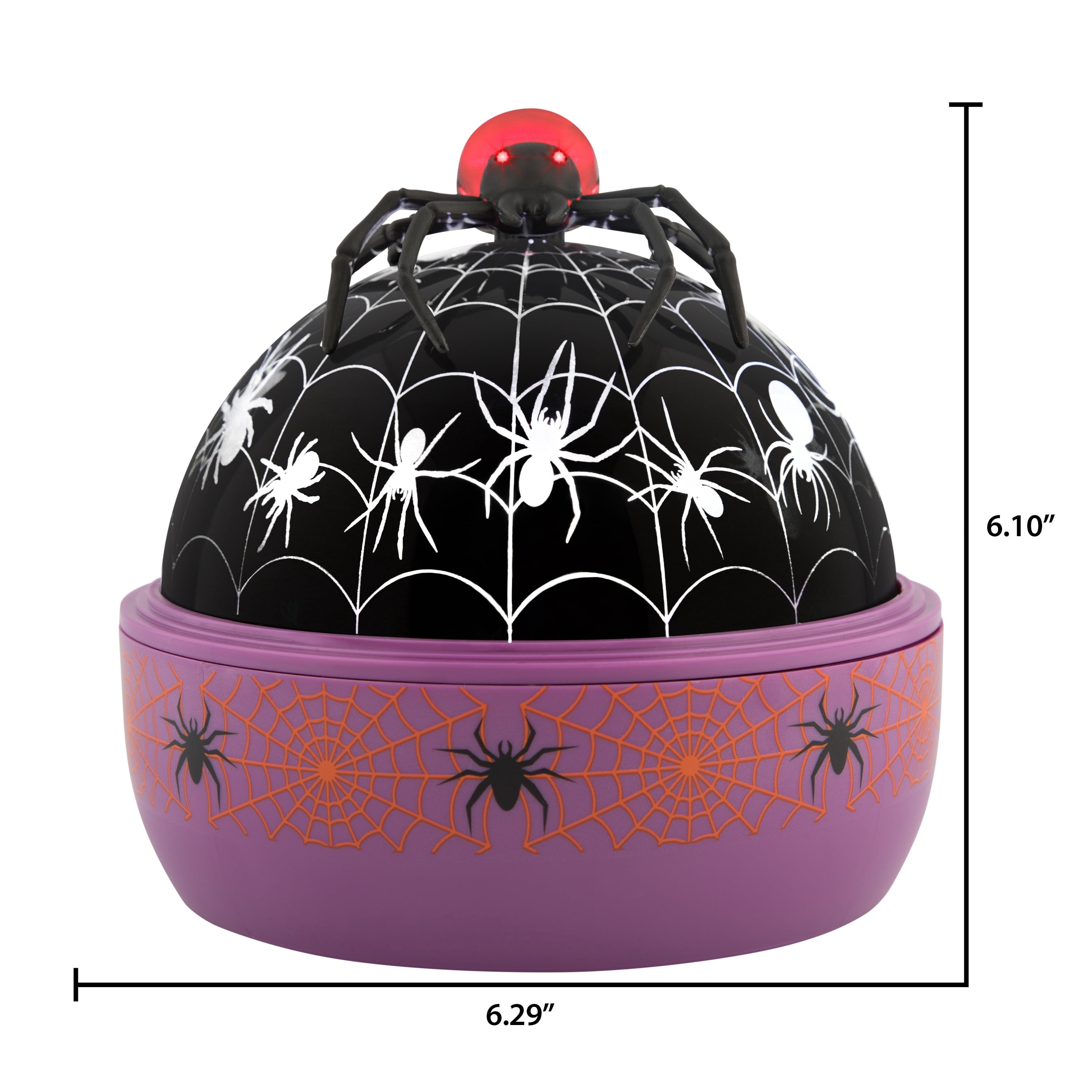 Halloween Light Show Illuminations Shadow Lights With Topper Haunting Spider Projection Light (White/Red)