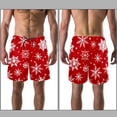 thumbnail image 3 of luoweisi Men's Beach Shorts Quick Dry Swim Trunks with Mesh Lining Christmas Snowflakes L, 3 of 5