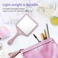 thumbnail image 5 of Retro pattern square mirror round mirror portable handle mirror, 5 of 5