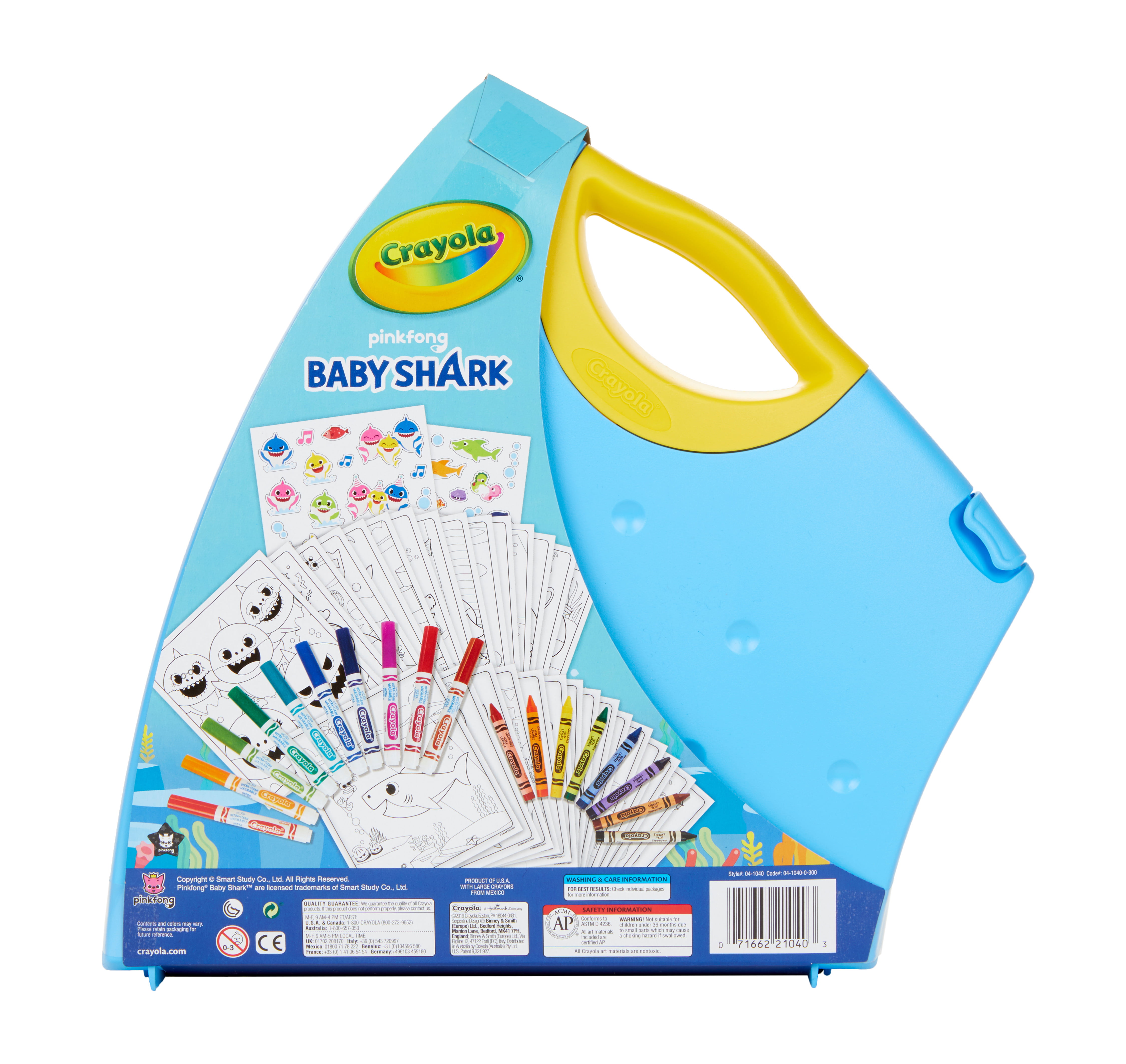 Crayola Baby Shark Art Set, 90 Pieces, Gift for Kids, Beginner