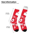 thumbnail image 2 of Zufioo Saying Ho Ho Ho Print Children's Mid-tube Socks, Contrast Color High Elastic Sports Socks - Sweat-absorbent, Warm, Suitable for Children Aged 6-10, 2 of 5