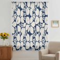 thumbnail image 2 of Beige Flower Pattern Sheer Curtains 45" Long, Retro Country Tie-dye Floral Abstract Blue Light Filering Curtains, Breathable Simi Curtain Privacy Drapes for Kitchen Bathroom Small Window Treatment, 2 of 9