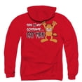 thumbnail image 3 of Garfield Cat Man (Back Print) Adult Zipper Hoodie Sweatshirt Red, 3 of 3