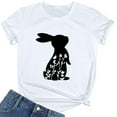 thumbnail image 4 of Baqcunre Womens Tops,Easter Womens Short Sleeve Crew Neck Rabbit Bunny Printed T Shirt Top Casual Slim Shirts Tee Blouse,Shirts For Women,Graphic Tees,Going Out Tops For Women,Womens Clothes,White,M, 4 of 4