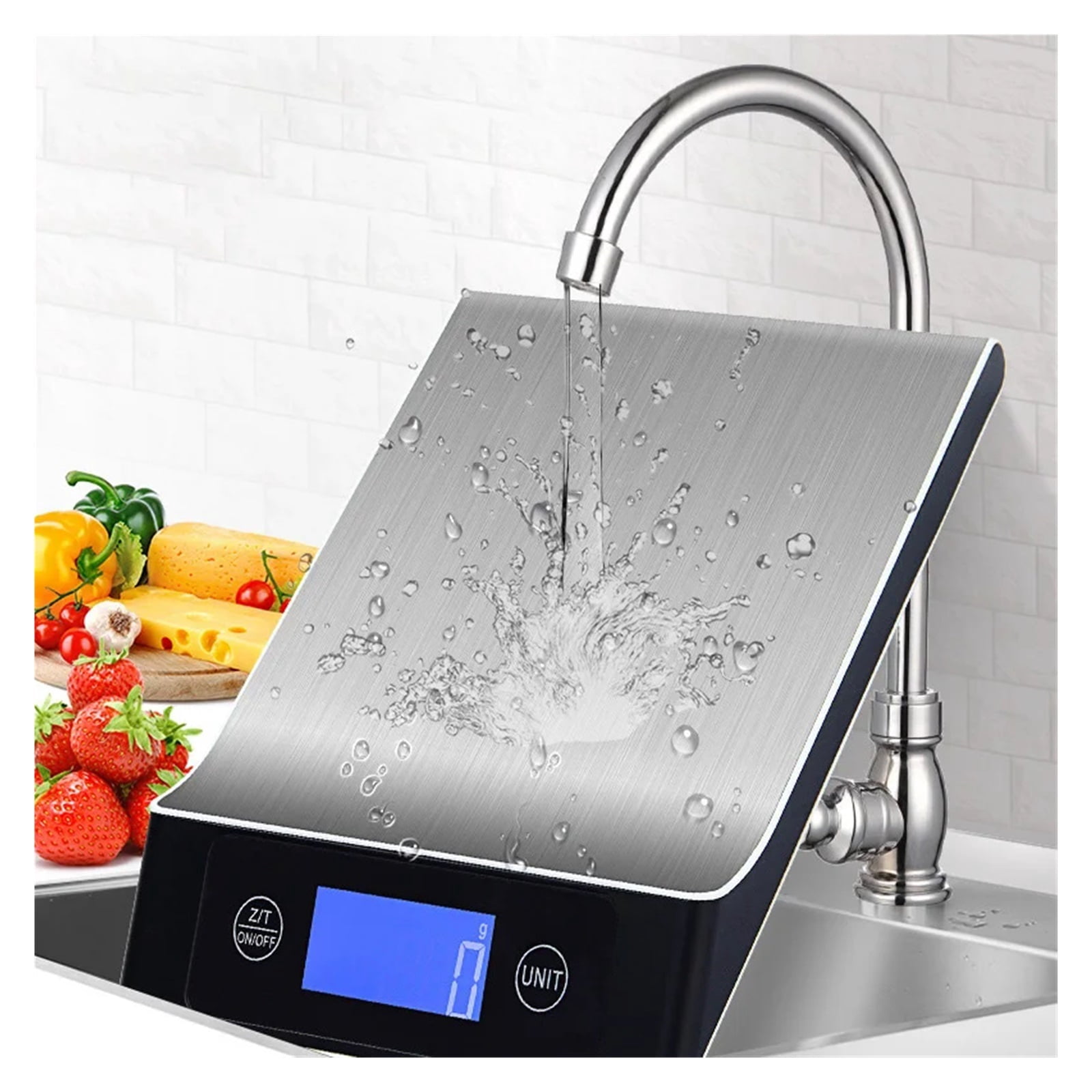 Kitchen Electronic Digital Scales, 15Kg/1g Weighs Food Cooking Baking Coffee Balance Smart Stainless Steel Digital Scale Grams - High Precision