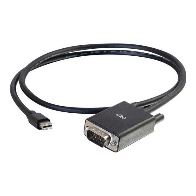 C2G 6ft Mini DisplayPort to VGA Adapter Cable Black - Video converter - Mini DisplayPort - VGA - black