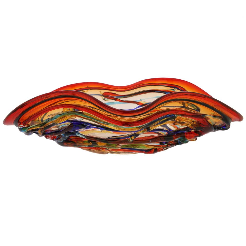 GlassOfVenice Murano Glass America Centerpiece Bowl