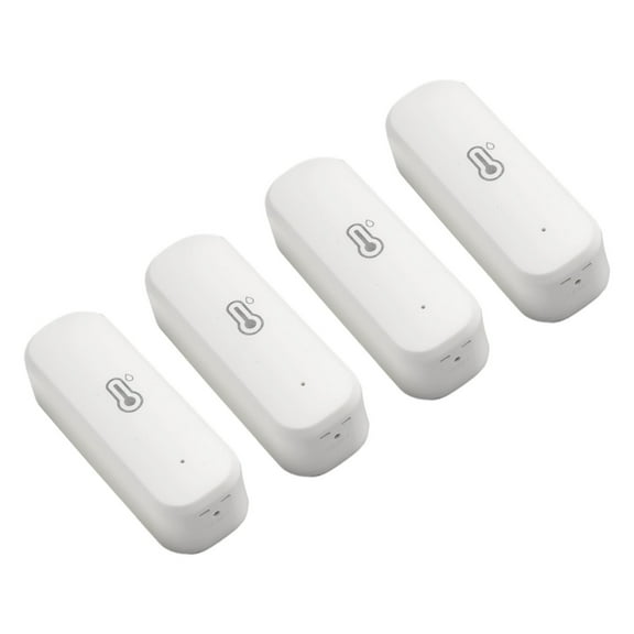 4-Pack Zigbee Smart Temperature & Humidity Sensor for Indoor Monitoring - Wireless Room Sensor with App Alerts & Voice Control Compatibility