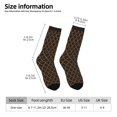 thumbnail image 2 of Cauagu Brown Moroccan Trellis Print Crew Socks for Women and Men,Adult Athletic Running Socks 1-Pair Sports Socks Work Gear Socks with Moisture Wicking, 2 of 6