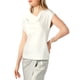 thumbnail image 1 of Inspire Chic Conjunto Top de Satén para Mujer con Cuello de Cowl, Manga Corta, Blusa Casual Elegante, L Blanca, 1 of 6