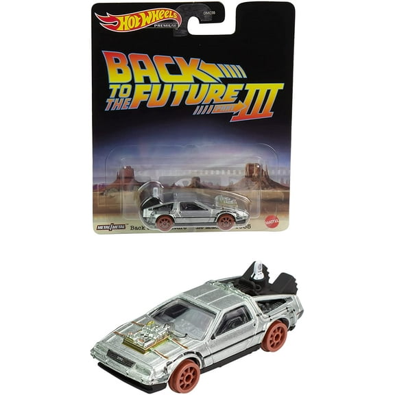 Hot Wheels Premium 1/64 Retro Entertainment "Back to The Future 3" 1955 Delorean Time Machine Diecast Model Car