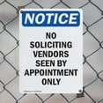 thumbnail image 5 of (2 Pack) No Soliciting Vendors Seen By OSHA Notice Sign 7 Inch X 10 Inch Plastic Sign, Weather Resistant, UV Protected for Workplace, Business, and Construction Site, Made in the USA, 5 of 8